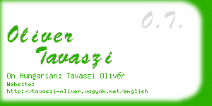 oliver tavaszi business card