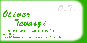 oliver tavaszi business card